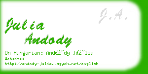 julia andody business card